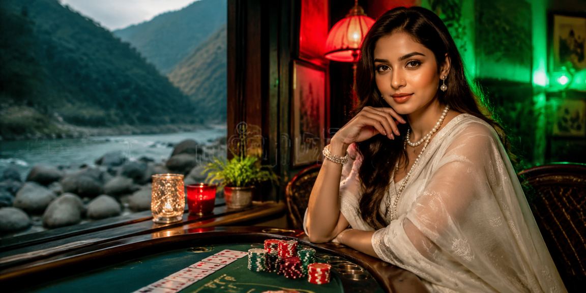 সিলেটে ব্যাকারেট গেমের লাল-সবুজ টেবিল দৃশ্য